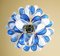 Lámparas de araña italianas de cristal de Murano azul y blanco, años 80. Juego de 2, Imagen 7