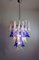 Italian Blue and White Murano Glass Chandeliers, 1980s, Set of 2, Image 3