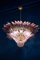 Lampadari a forma di palma in vetro di Murano rosa, set di 2, Immagine 6