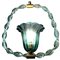 Lanterna in vetro di Murano color acquamarina di Ercole Barovier, anni '40, Immagine 1