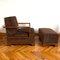 Lounge Chairs and Ottomans by Osvaldo Borsani, Italy, 1930s, Set of 4, Image 3