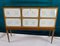 Bar Cabinet with Zodiac Etched Mirrored Glass in the Style of Gio Ponti 2