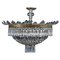 Crystal and Brass Chandelier, Italy, 1940s 1