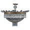 Crystal and Brass Chandelier, Italy, 1940s, Image 1