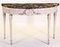 18th Century Italian Louis XVI Ivory Painted Demilune Console Table, Image 3