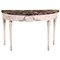 18th Century Italian Louis XVI Ivory Painted Demilune Console Table, Image 1