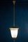 Lampe à Suspension Art Déco en Verre de Murano Reticello Attribuée à Pietro Chiesa, 1940s 8