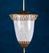 Lampe à Suspension Art Déco en Verre de Murano Reticello Attribuée à Pietro Chiesa, 1940s 10
