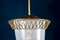 Lampe à Suspension Art Déco en Verre de Murano Reticello Attribuée à Pietro Chiesa, 1940s 2
