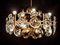 Brass and Glass Lens Chandelier by Gaetano Sciolari, Italy, 1960s 4