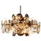 Brass and Glass Lens Chandelier by Gaetano Sciolari, Italy, 1960s 1