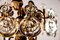 Brass and Glass Lens Chandelier by Gaetano Sciolari, Italy, 1960s, Image 2