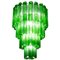 Mid-Century Green Murano Glass Tronchi Four-Tier Chandelier, 1960 1