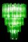 Lámpara de araña Tronchi Mid-Century de cristal de Murano verde, 1960, Imagen 3