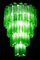 Lámpara de araña Tronchi Mid-Century de cristal de Murano verde, 1960, Imagen 15