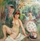 Seibezzi, The Bathing Nymphs, 1940er, Post-Impressionistische Venezianische Aktmalerei 2