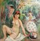 Seibezzi, The Bathing Nymphs, 1940s, Post-Impressionist Venetian Nude Painting 2