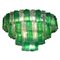 Moderner Smaragdgrüner und Klarer Murano Glas Kronleuchter oder Deckenlampe 1