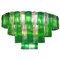 Moderner Smaragdgrüner und Klarer Murano Glas Kronleuchter oder Deckenlampe 2