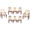 18th Century French Dining Chairs and Armchairs, 1760s, Set of 8, Image 1