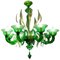 Green Murano Glass Chandelier, Venice, 1990s 1