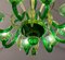 Lámpara de araña de cristal de Murano verde, años 90, Imagen 6
