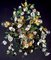 Italian Basket Chandelier with Colorful Porcelain Flowers, 1940s, Image 2