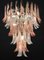 Lámparas de araña italianas de cristal de Murano rosa y blanco, años 80. Juego de 2, Imagen 10