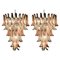 Pink and White Murano Glass Petal Chandeliers, Italy, 1980s, Set of 2, Image 1