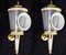 Ivory Painted and Brass Sconces or Wall Lights in the Style of Carlo Scarpa, 1940s, Set of 2 12
