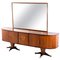 Mid-Century Italian Sideboard with Mirror Attributed to Paolo Buffa, 1950s, Set of 2 1