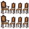 Italian Renaissance Revival Chairs and Armchairs, Set of 8, Image 1