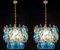 Sapphire Murano Glass Poliedri Chandelier in the Style of C. Scarpa, Image 9