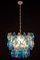 Sapphire Murano Glass Poliedri Chandelier in the Style of C. Scarpa, Image 2