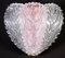 Modern Italian Pink and Clear Murano Glass Leaf Wall Light, 1970s 5