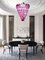 Large Pink Murano Glass Shell Chandelier, 1980s, Image 3