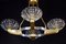 Art Deco Brass Mounted Murano Glass Chandelier by Ercole Barovier, 1940s 3