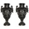 Renaissance Revival Black Painted Bronze Vases, Image 1