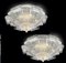 Lámpara de techo o plafón italiana con hojas de cristal de Murano, Imagen 8
