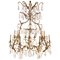 Französischer Kronleuchter aus vergoldeter Bronze & geschliffenem Glas mit 14 Leuchten, 19. Jh 1