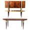 Italienisches Mid-Century Esszimmer Set mit Tisch & Barschrank, 1940er, 2er Set 1