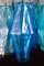 Großer Saphir Murano Glas Poliedri Kronleuchter im Stil von C. Scarpa 14