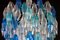 Lámpara de araña Poliedri grande de cristal de Murano zafiro al estilo de C. Scarpa, Imagen 13
