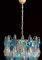 Großer Saphir Murano Glas Poliedri Kronleuchter im Stil von C. Scarpa 9