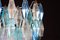 Lámpara de araña Poliedri grande de cristal de Murano zafiro al estilo de C. Scarpa, Imagen 11