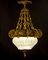 Art Deco Italian Ormolu and Murano Glass Majestic Lantern Chandelier, 1930 16