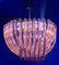 Pink Murano Curvati Ceiling Light or Flushmount, 1990, Set of 2 14