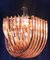 Lampada da soffitto curva in vetro di Murano rosa, 1990, set di 2, Immagine 15