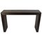 Italian Modernist Dark Wood and Steel Console Table, Image 1