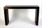 Italian Modernist Dark Wood and Steel Console Table 2